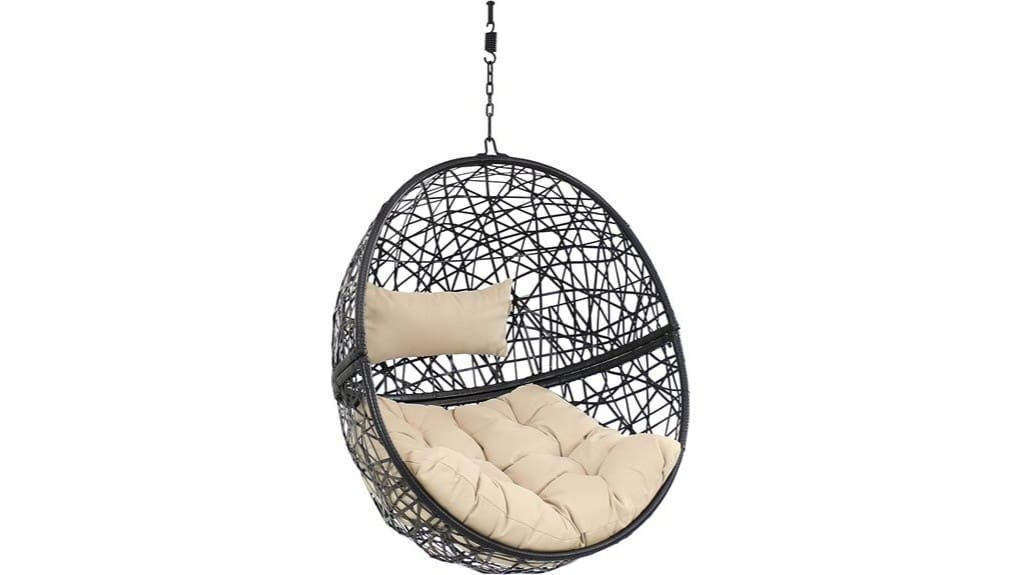 resin wicker hanging egg chair