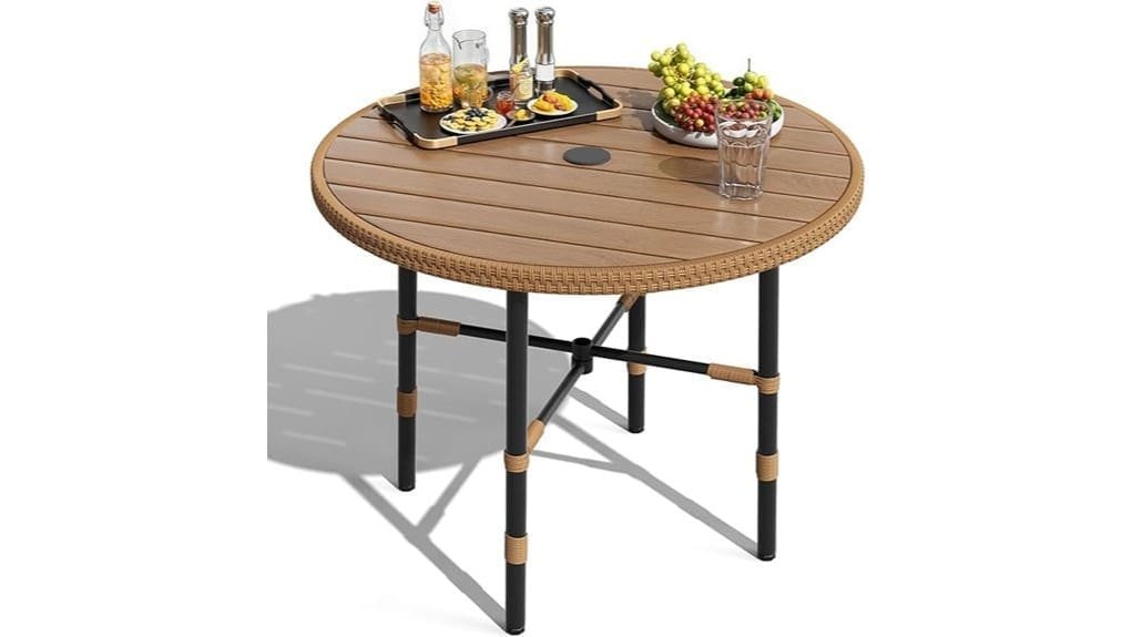 round dwvo outdoor table