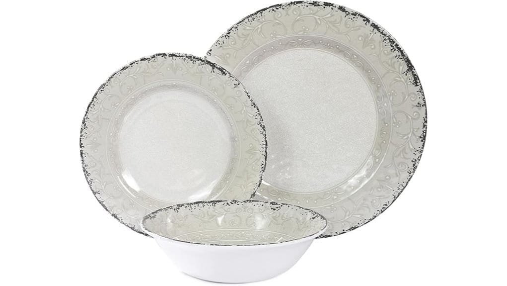 rusty gray melamine tableware