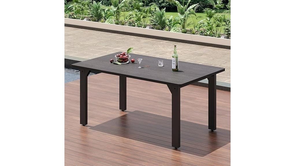 six person sundale patio table