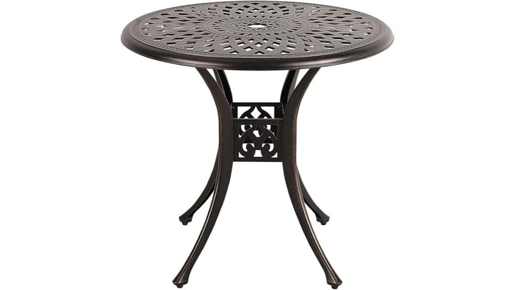 small foldable outdoor bistro table
