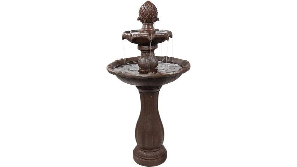 solar powered two tier fountain