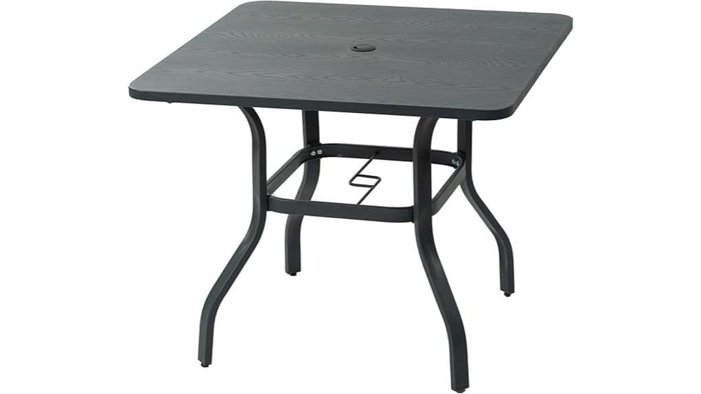 spacious weather resistant outdoor dining