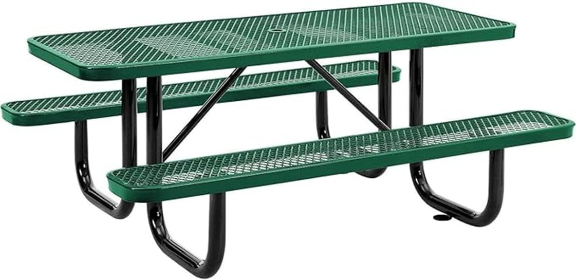 sturdy 6 foot rectangular picnic table