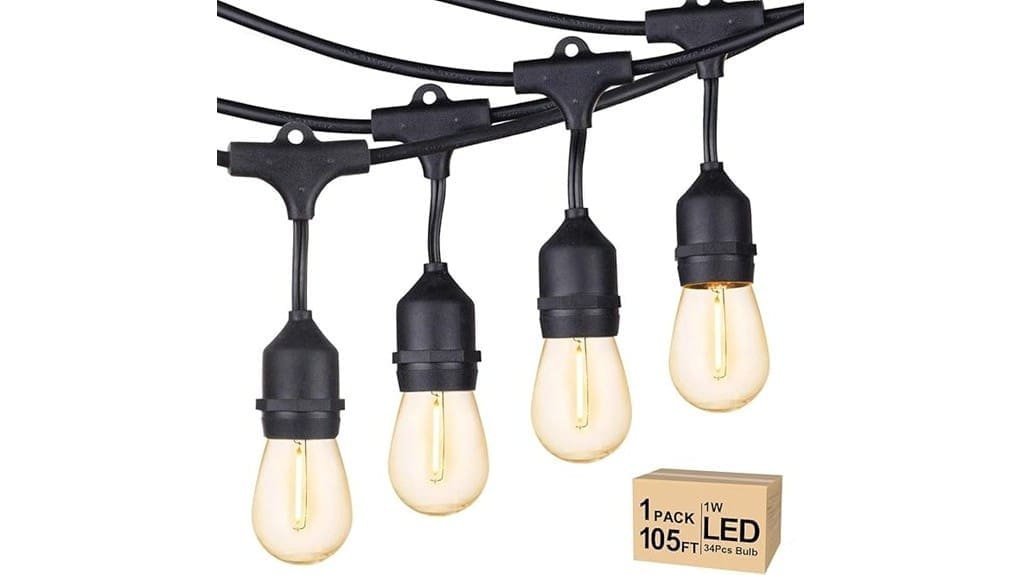 svater 105ft led string lights