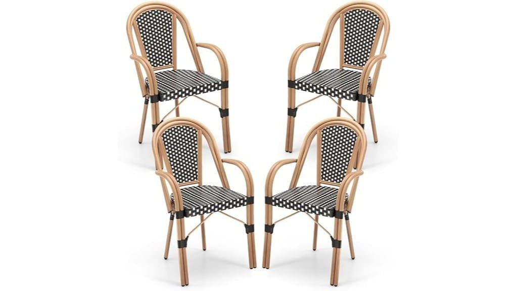 tangkula outdoor french bistro chairs