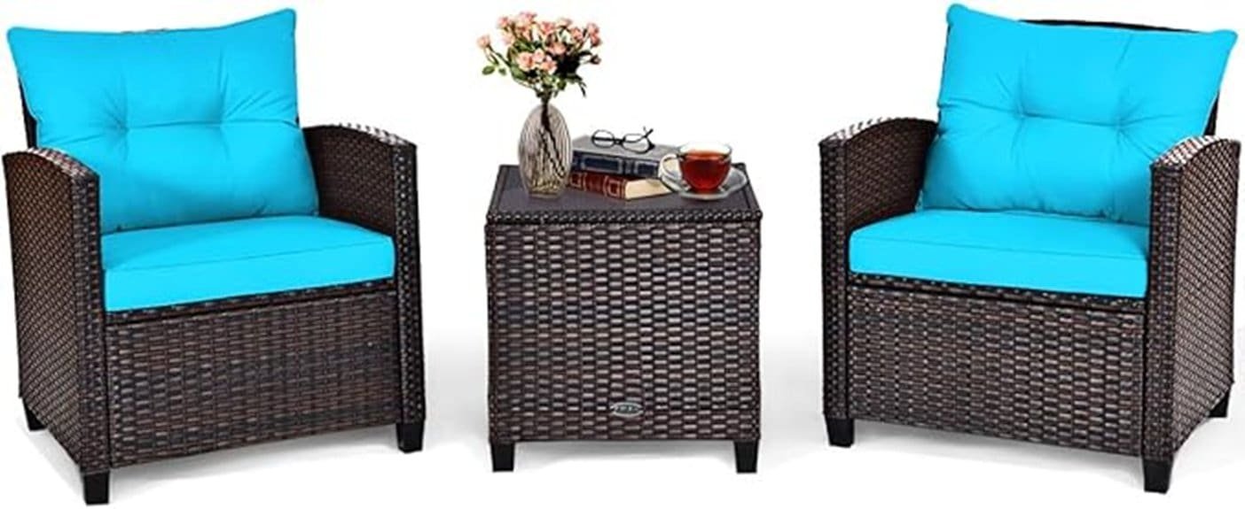 three piece costway patio set