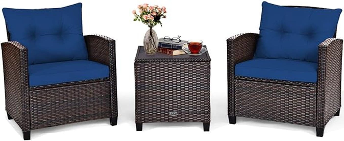 three piece outdoor sofa set