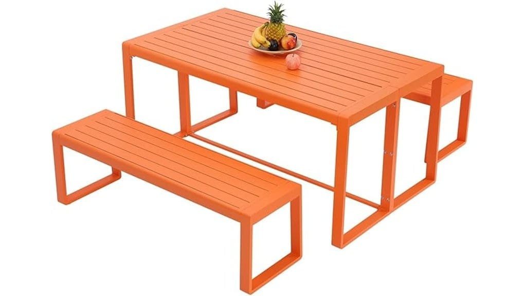 three piece patio dining set