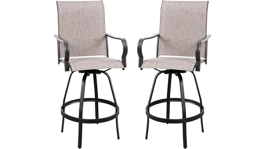 vongrasig two piece swivel barchairs