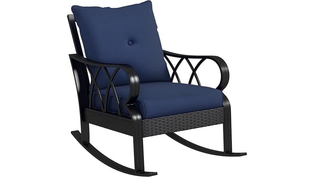 wicker outdoor rocking chair