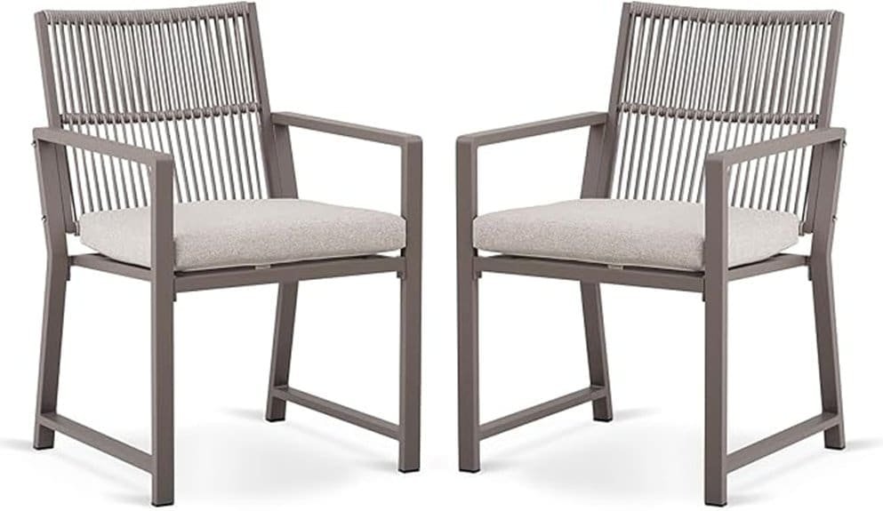 wicker rattan outdoor dining chairs