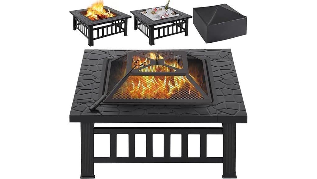 yaheetech 32in multifunctional firepit