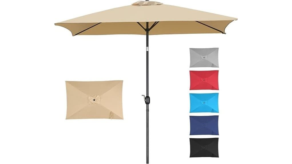 yaheetech 6 5x10ft rectangular umbrella