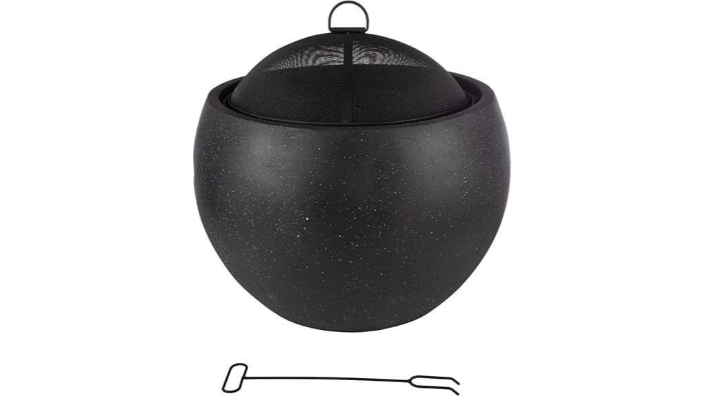 24 inch faux concrete firepit