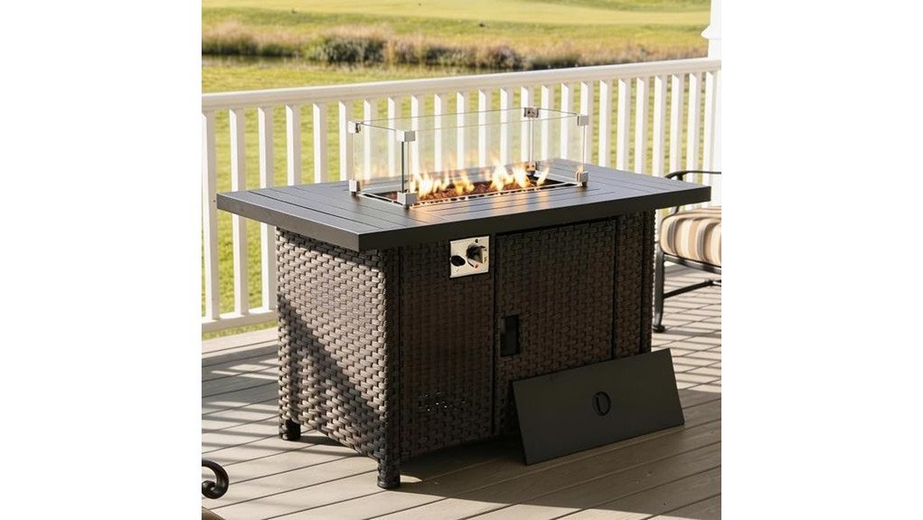 46 inch propane fire pit table