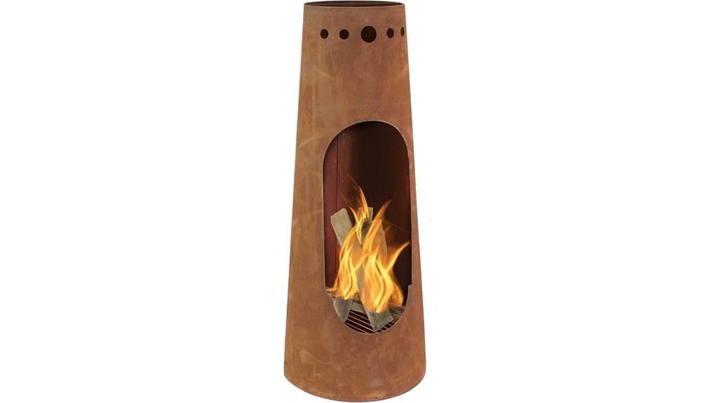 large sunnydaze wood chiminea